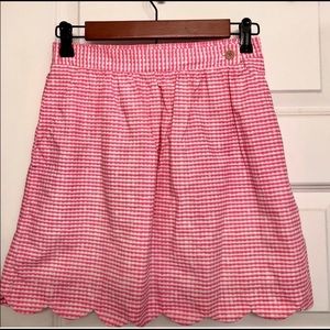 Lilly Pulitzer gingham Scalloped Skirt